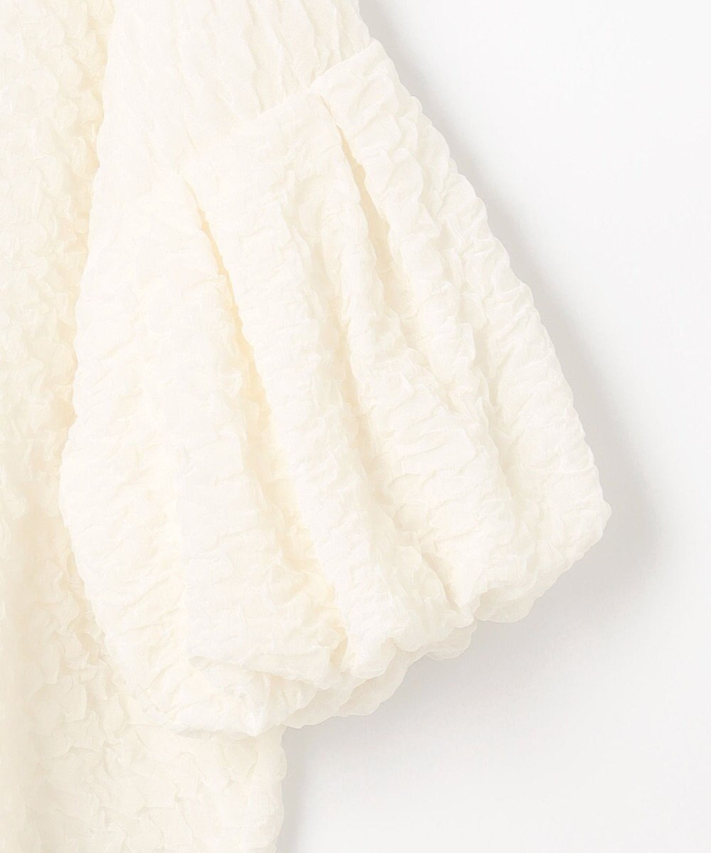 #Newans 【金子綾さんインスタライブご紹介アイテム】【洗える/セットアップ可能】ふくれジャガード パフスリーブブラウス 