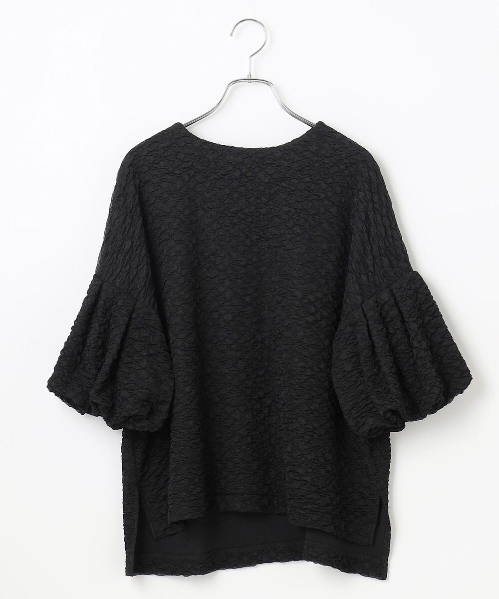 #Newans 【金子綾さんインスタライブご紹介アイテム】【洗える/セットアップ可能】ふくれジャガード パフスリーブブラウス 