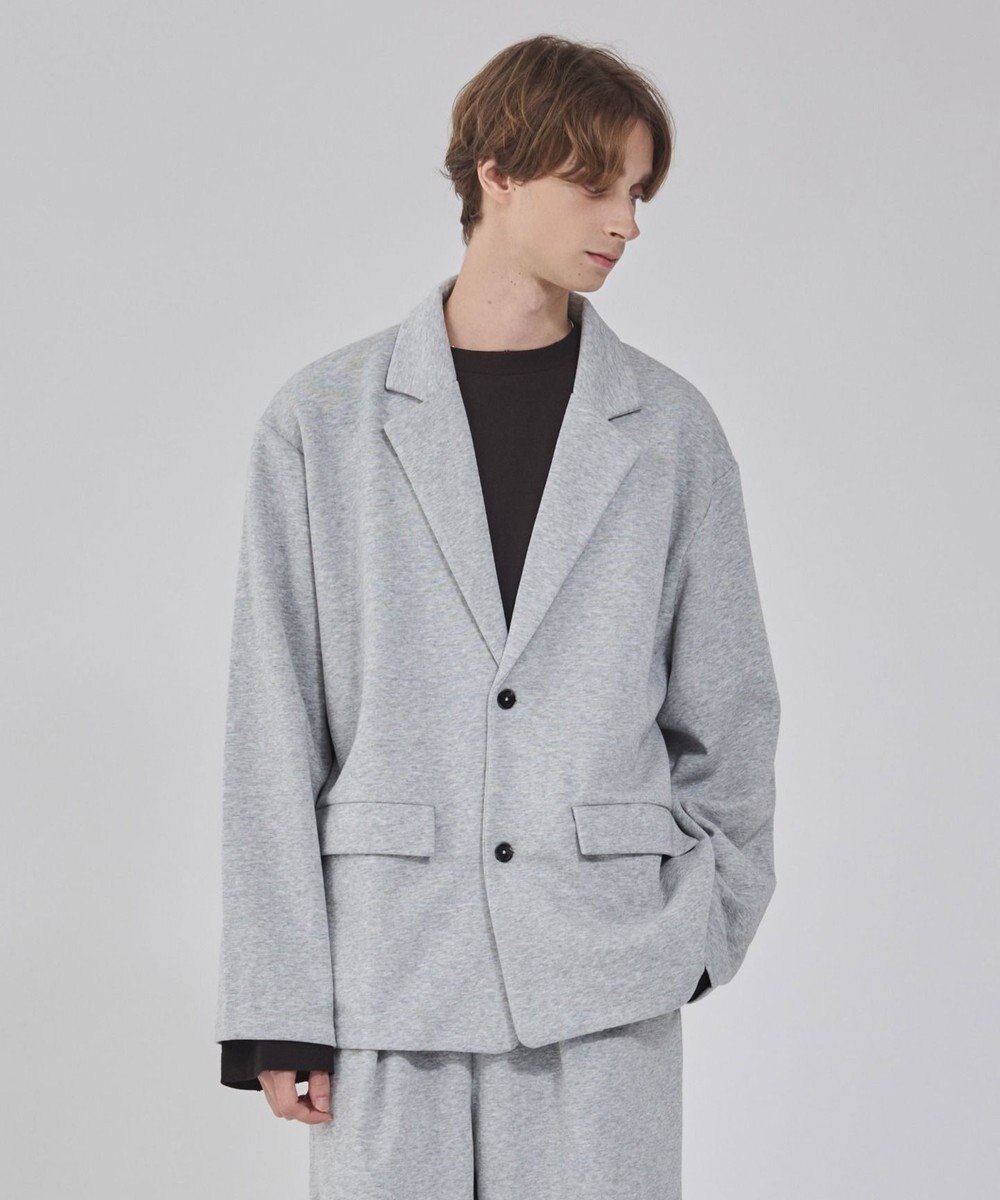 WEGO 【ユニセックス着用ITEM/MLサイズ展開】ボンディングスウェットテーラードジャケット 