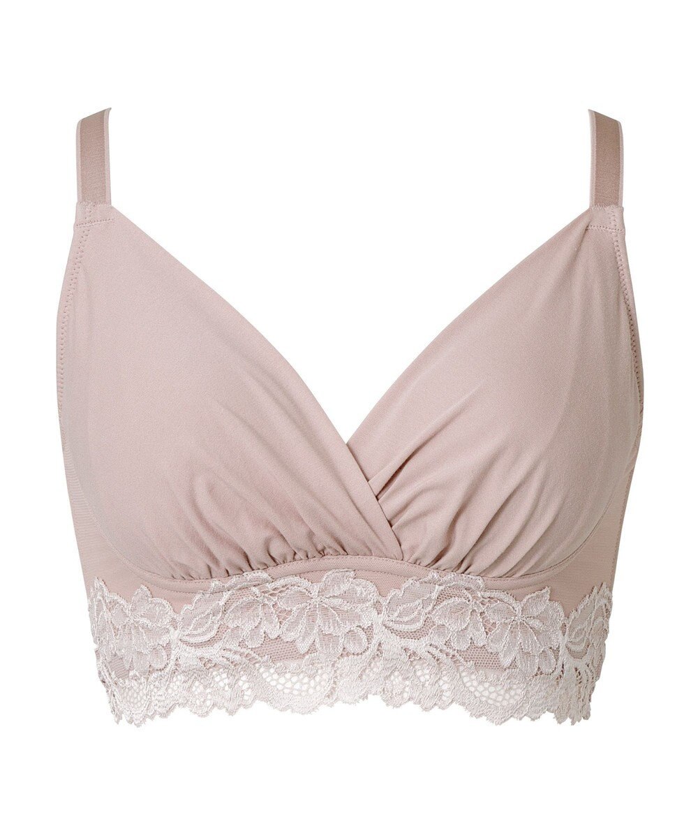 BRADELIS New York 【BRADELIS NewYork peace】綿混ハイブリッド・デイリーハートカップブラ24 バストを脇からしっかり包みホールドするノンワイヤー補正ブラ 