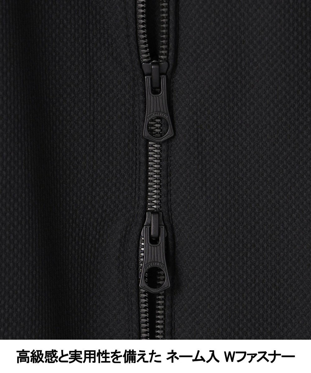 GOTAIRIKU 仕事で着られる【シワになりにくい/洗える/ストレッチ/吸水速乾】バブルテック フーデッドブルゾン 