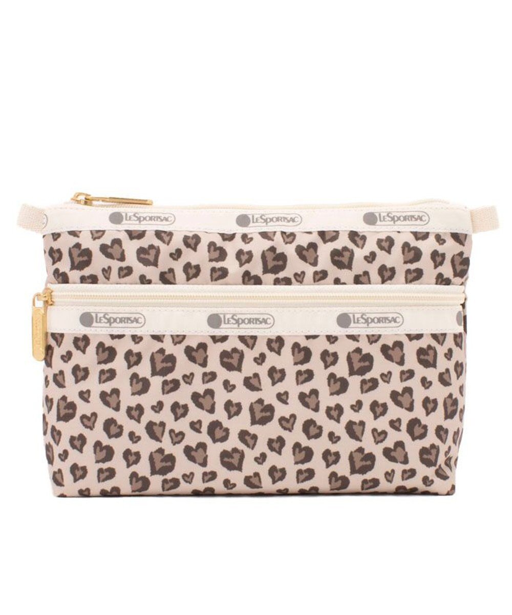 LeSportsac COSMETIC CLUTCH/ラテハートレオパード ラテハートレオパード