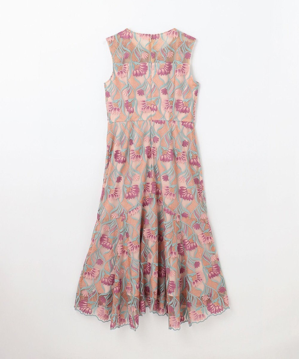 GRACE CONTINENTAL フラワー刺繍チュールドレス 