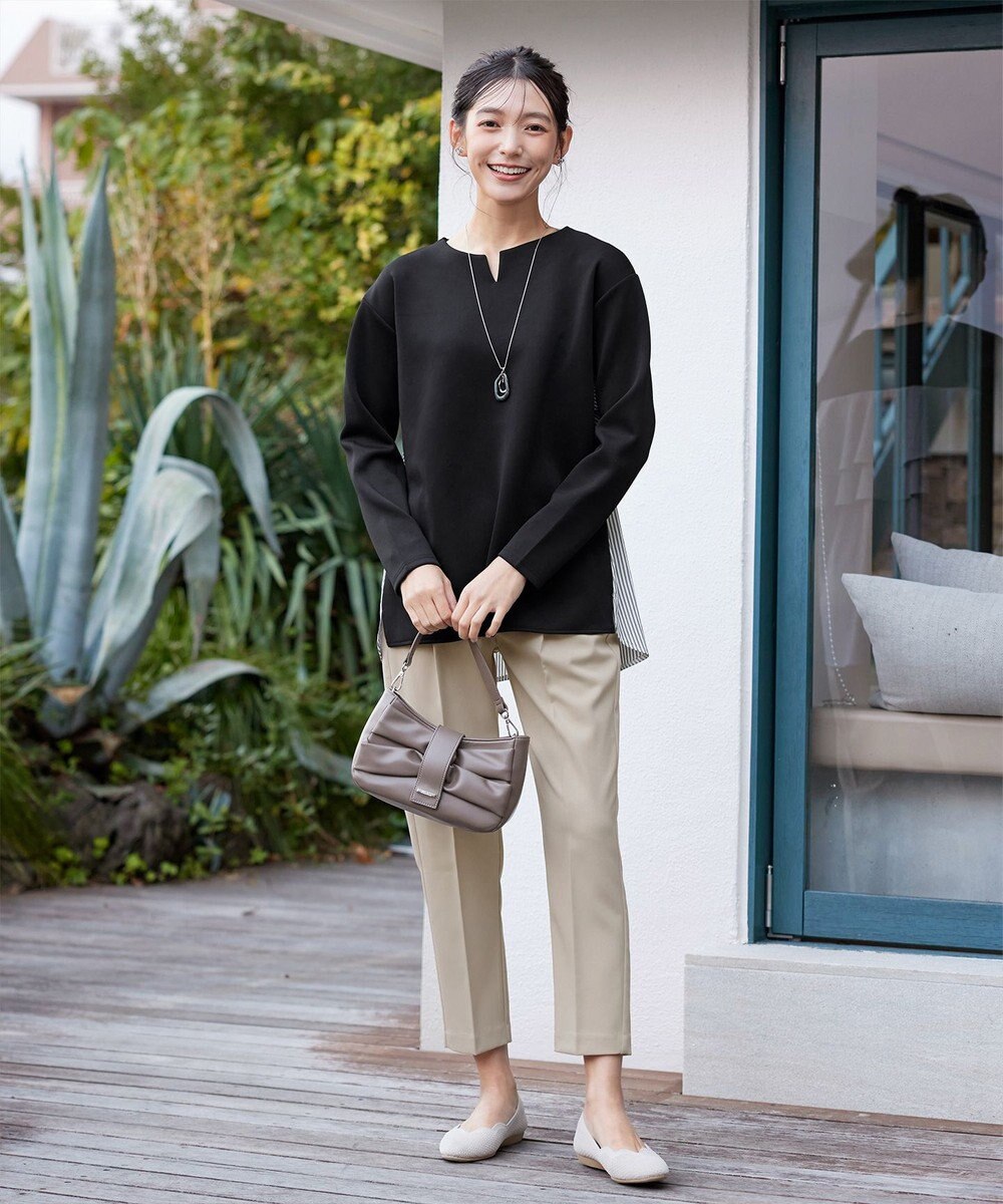 Tiaclasse 【洗える】バックフレアダイバープルオーバー 