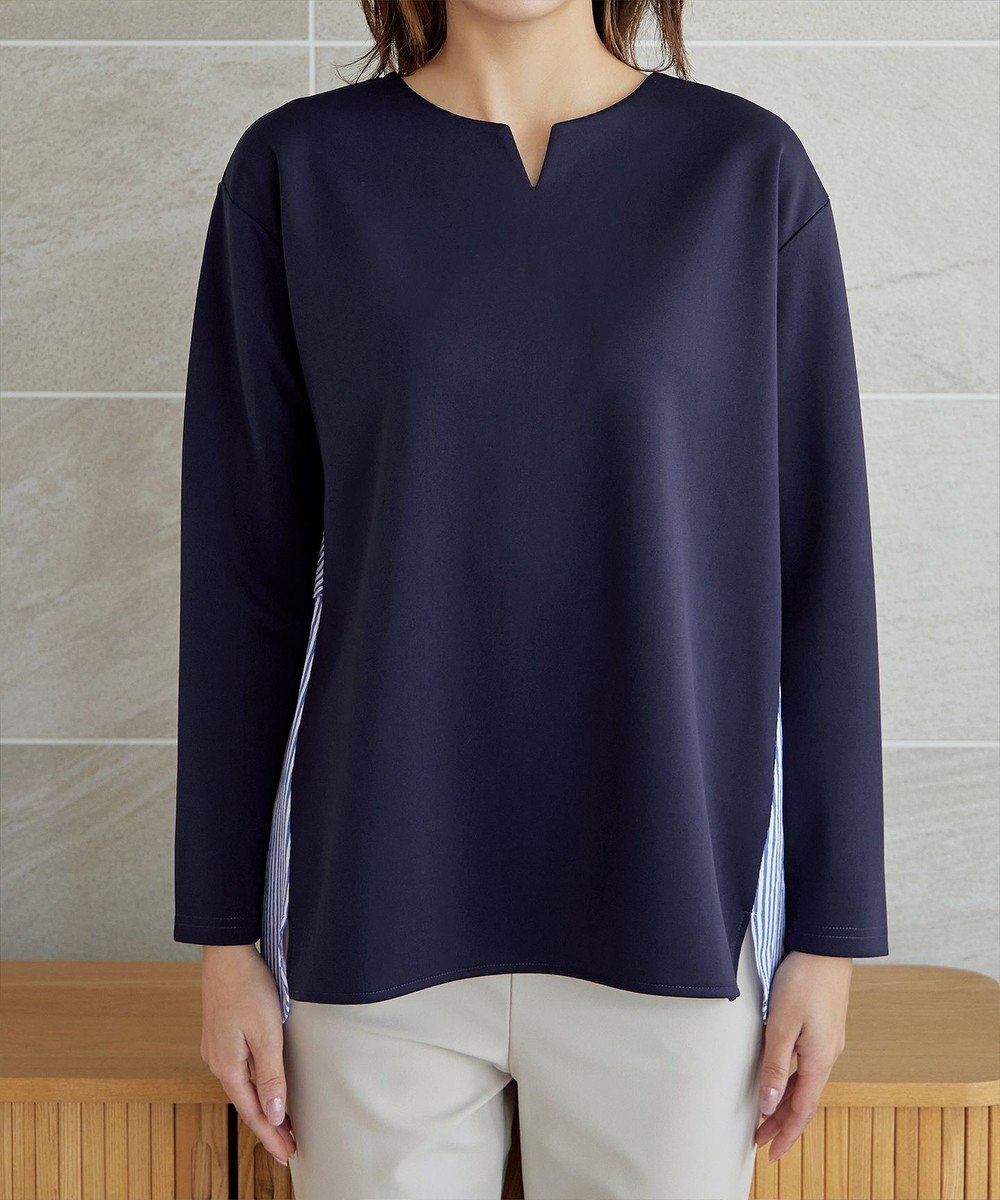 Tiaclasse 【洗える】バックフレアダイバープルオーバー 