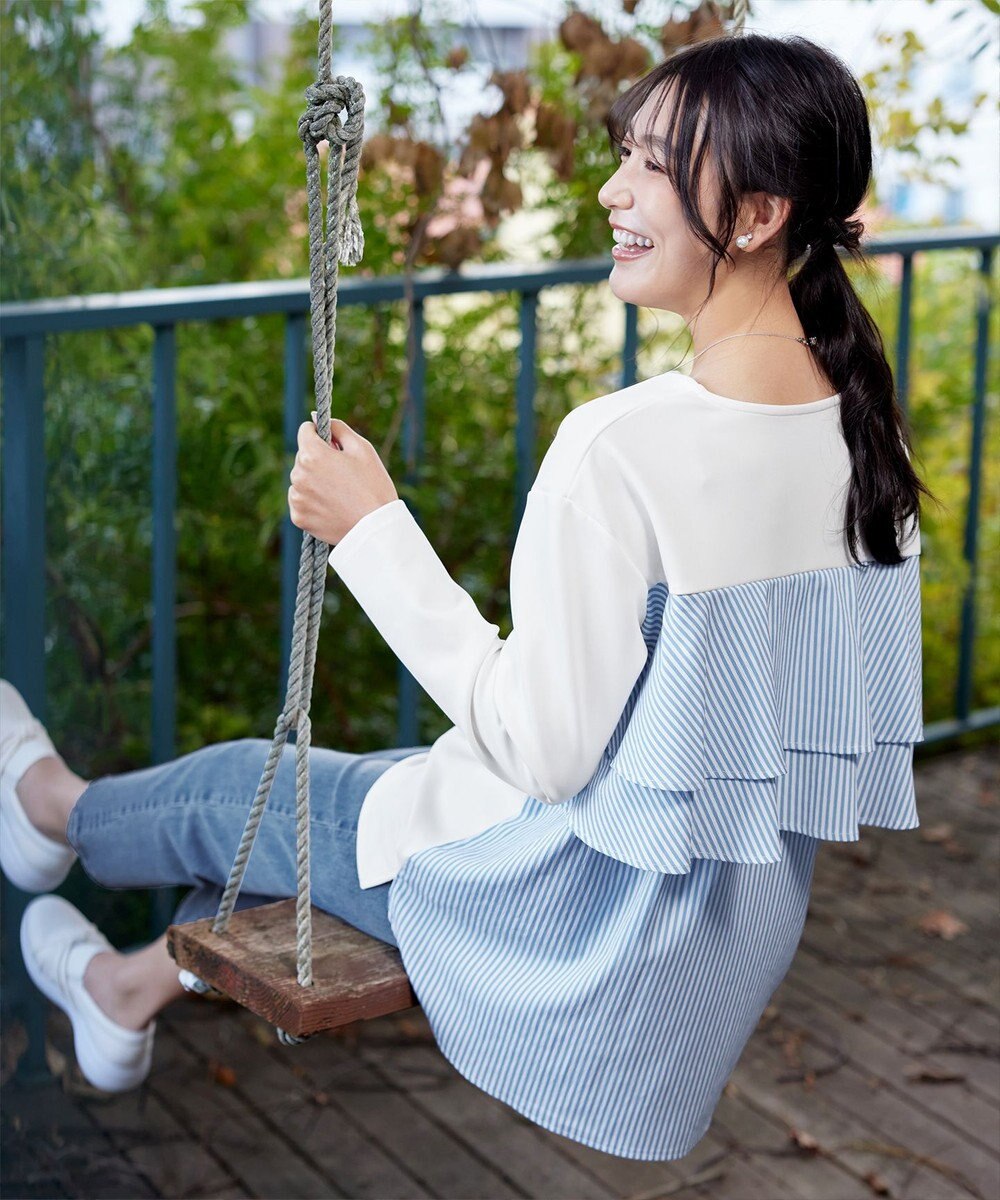 Tiaclasse 【洗える】バックフレアダイバープルオーバー 