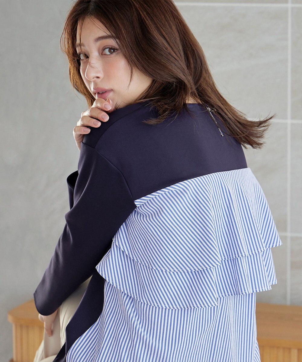 Tiaclasse 【洗える】バックフレアダイバープルオーバー 