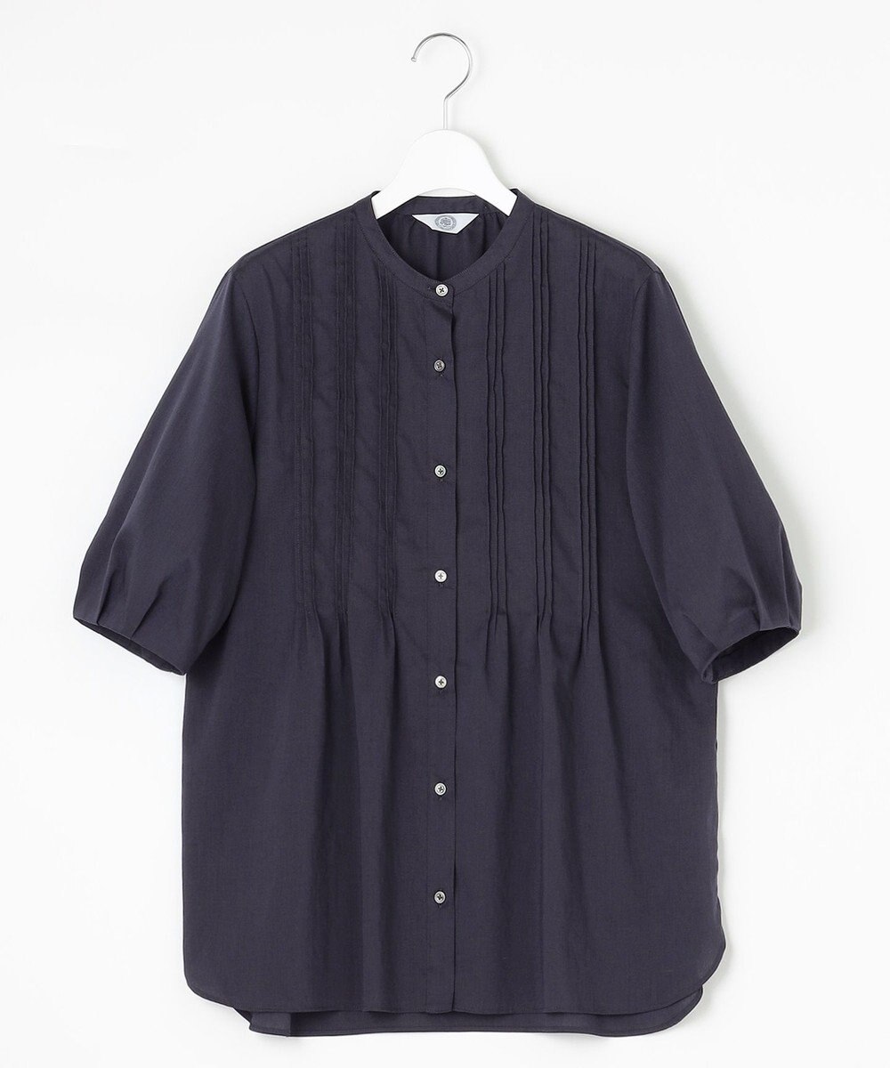 J.PRESS LADIES L 【WEB限定・洗える】ラミーポプリン ピンタック ブラウス 