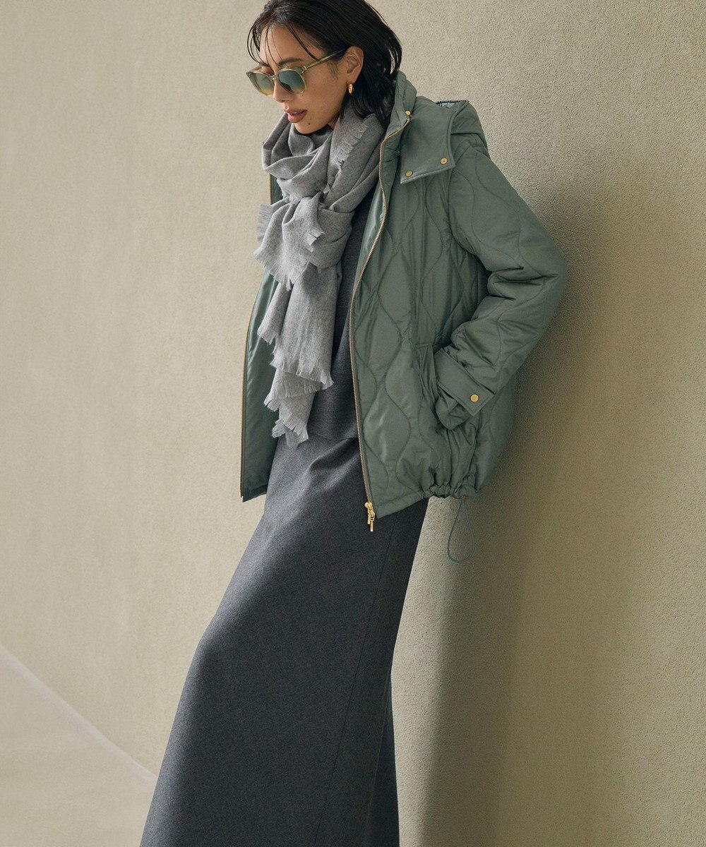 23区 【洗える】ハイカウントフラノ フレア スカート 