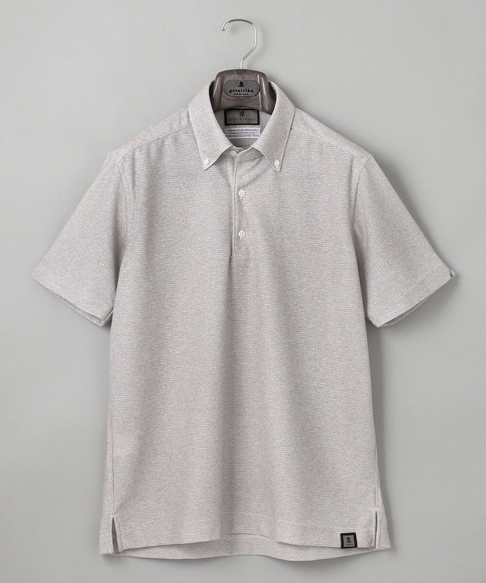 GOTAIRIKU 麻混・襟しっかり【洗える/通気性】ノルマンディーリネン ボタンダウンポロシャツ(25年モデル) 