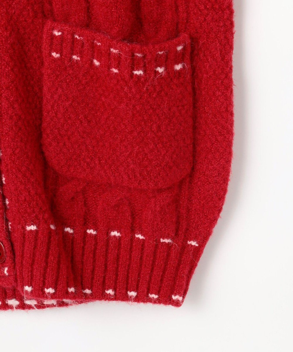 組曲 KIDS 【S-Lサイズ】 ケーブルニットカーディガン 