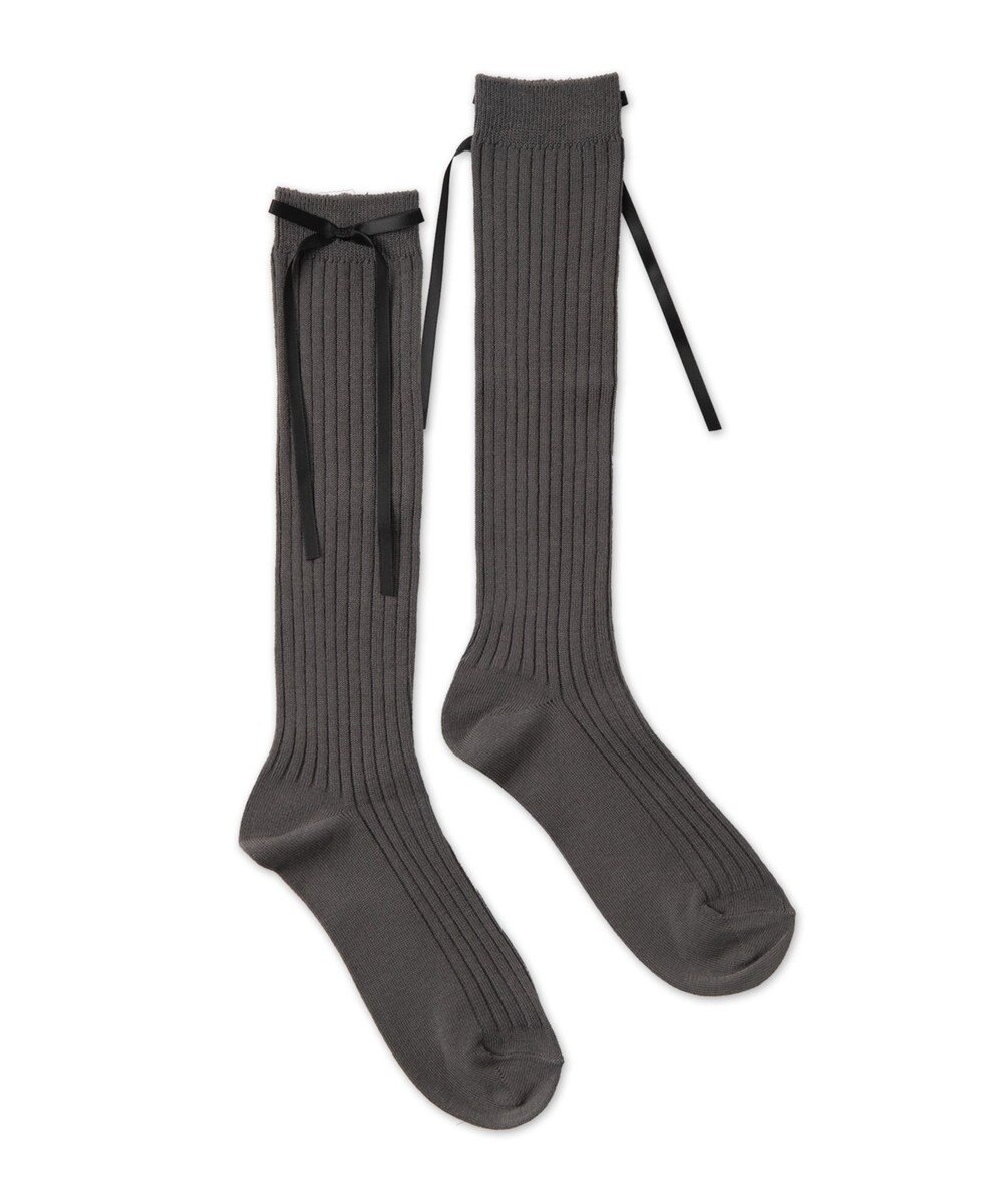 WEGO リボンリブハイソックス 