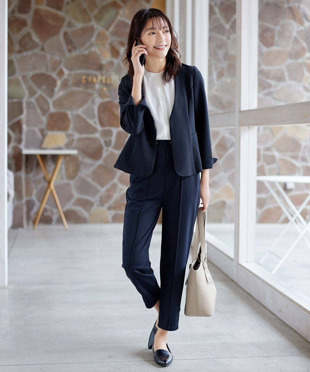 Tiaclasse 【洗える・接触冷感・紫外線ケア・サラごこち】選べるパンツ(テーパード/ワイド） 