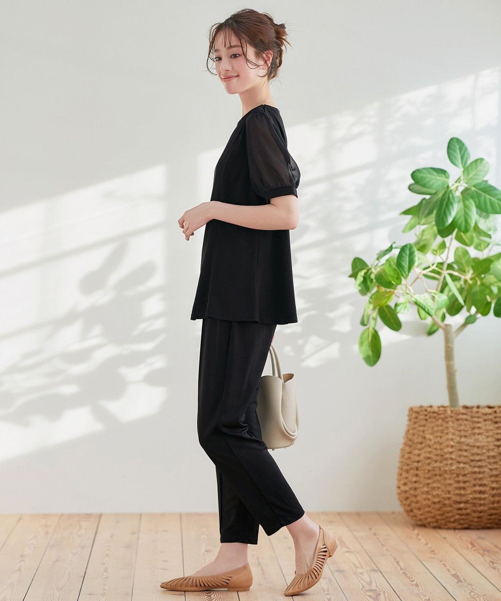 Tiaclasse 【洗える・接触冷感・紫外線ケア・サラごこち】選べるパンツ(テーパード/ワイド） 