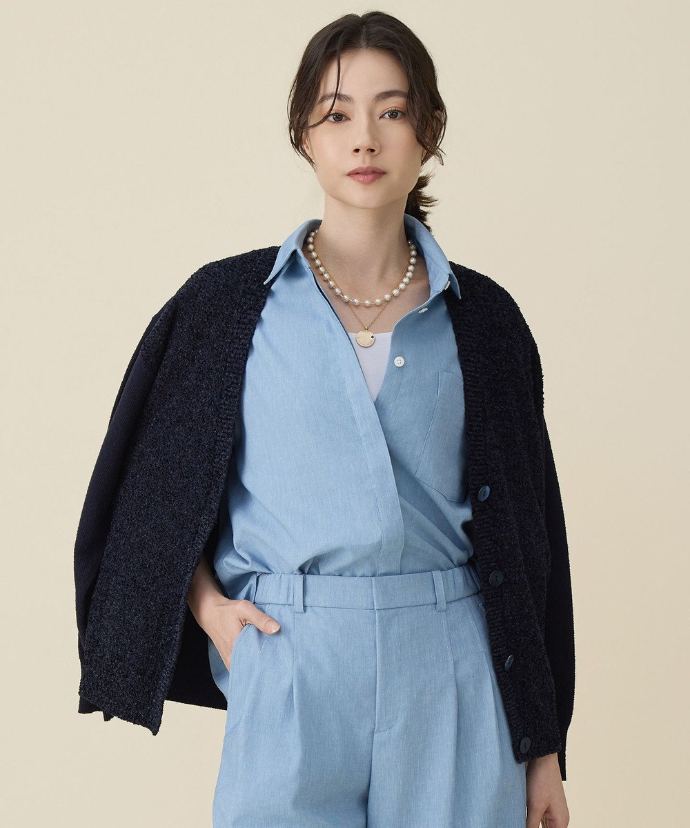 自由区 S ブークレミックスツイードニット カーディガン 