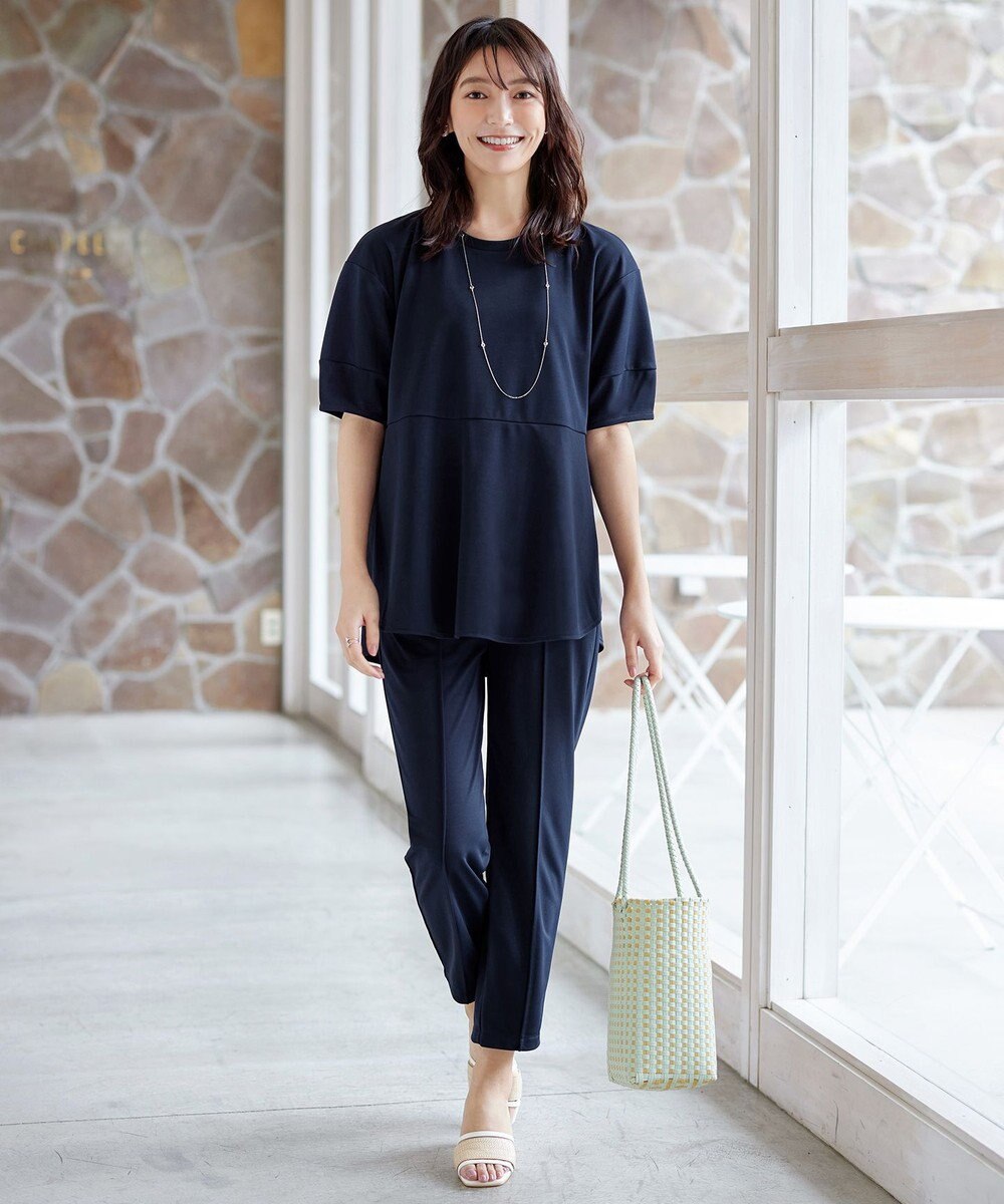 Tiaclasse 【洗える・接触冷感・紫外線ケア・サラごこち】選べるパンツ(テーパード/ワイド） 