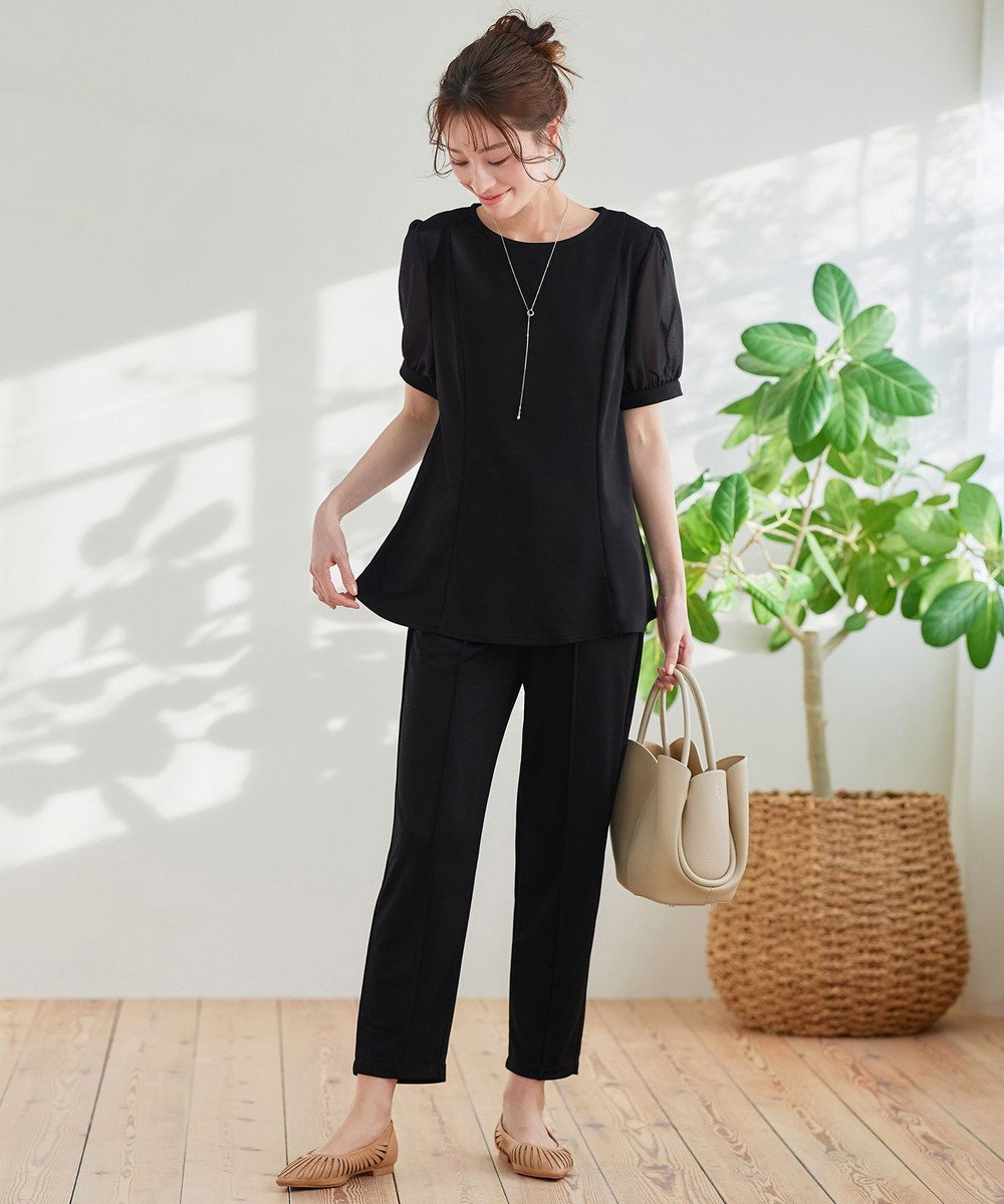 Tiaclasse L 【洗える・接触冷感・紫外線ケア】【サラごこち】選べるパンツ(テーパード/ワイド） 