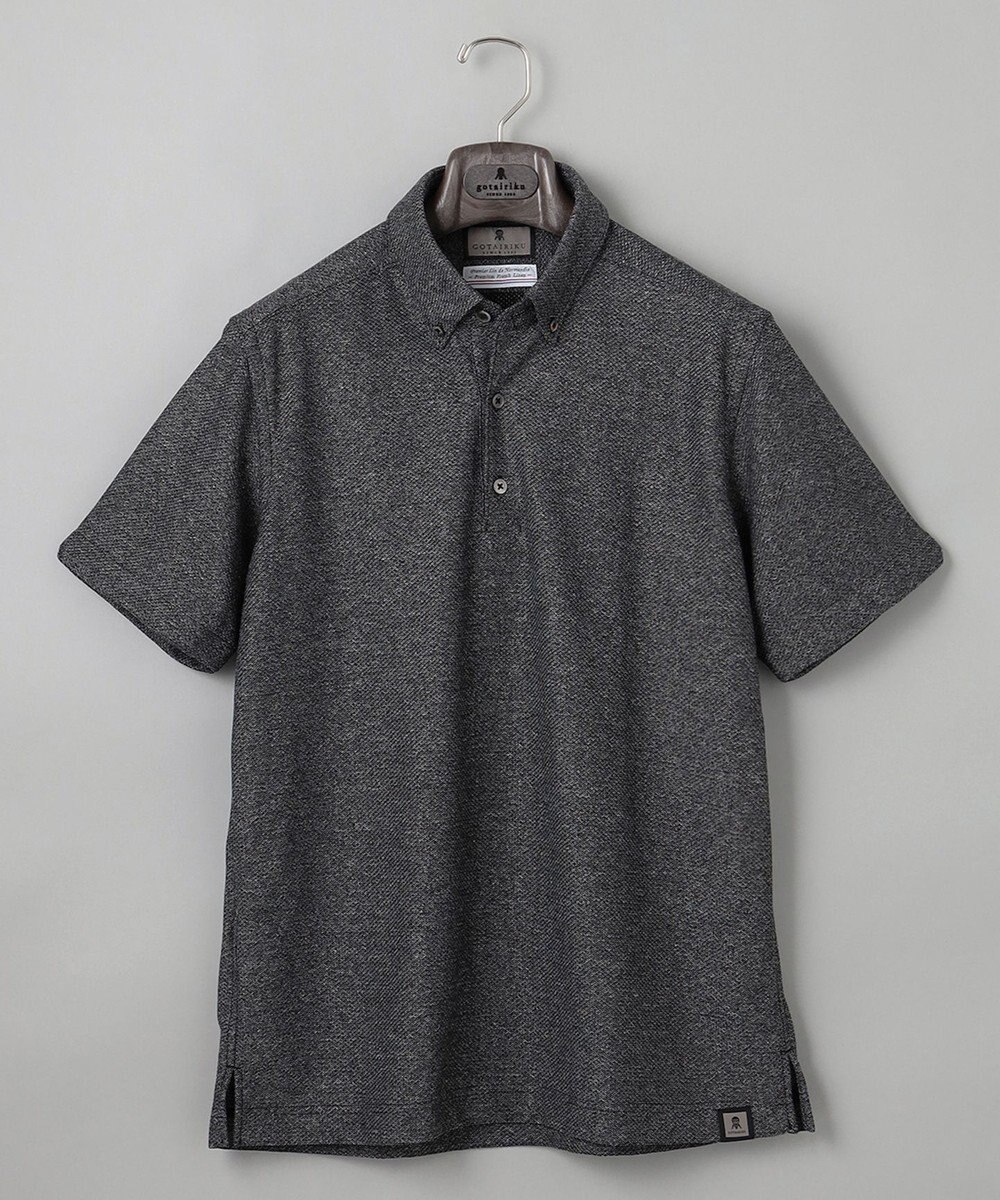 GOTAIRIKU 麻混・襟しっかり【洗える/通気性】ノルマンディーリネン ボタンダウンポロシャツ(25年モデル) 