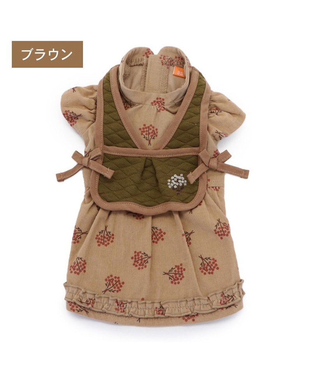 PET PARADISE ペットパラダイス キルトベスト付きワンピース 《ブラウン》 超小型犬 小型犬 