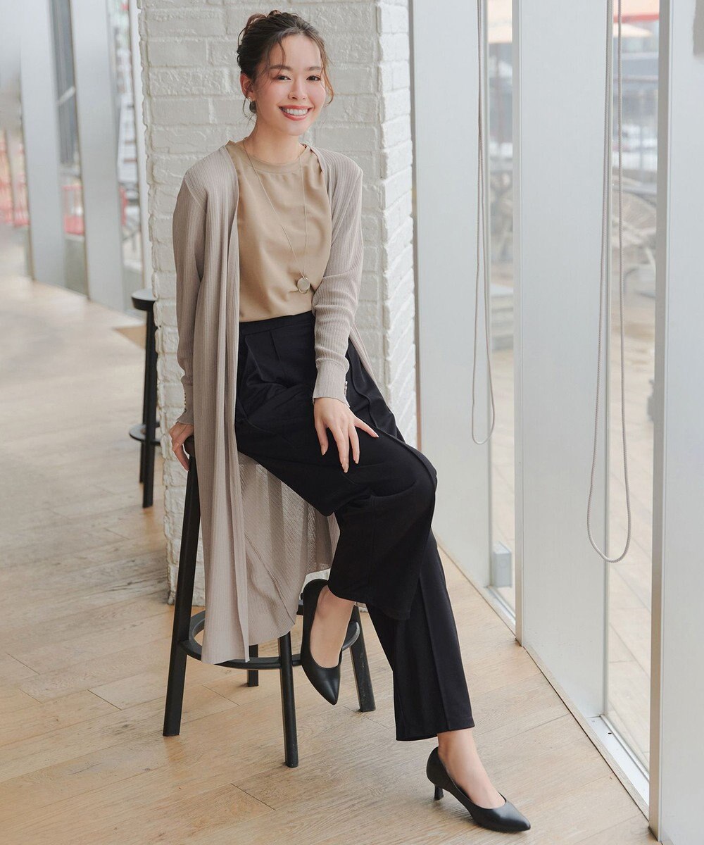 Tiaclasse 【洗える・接触冷感・紫外線ケア・サラごこち】選べるパンツ(テーパード/ワイド） 