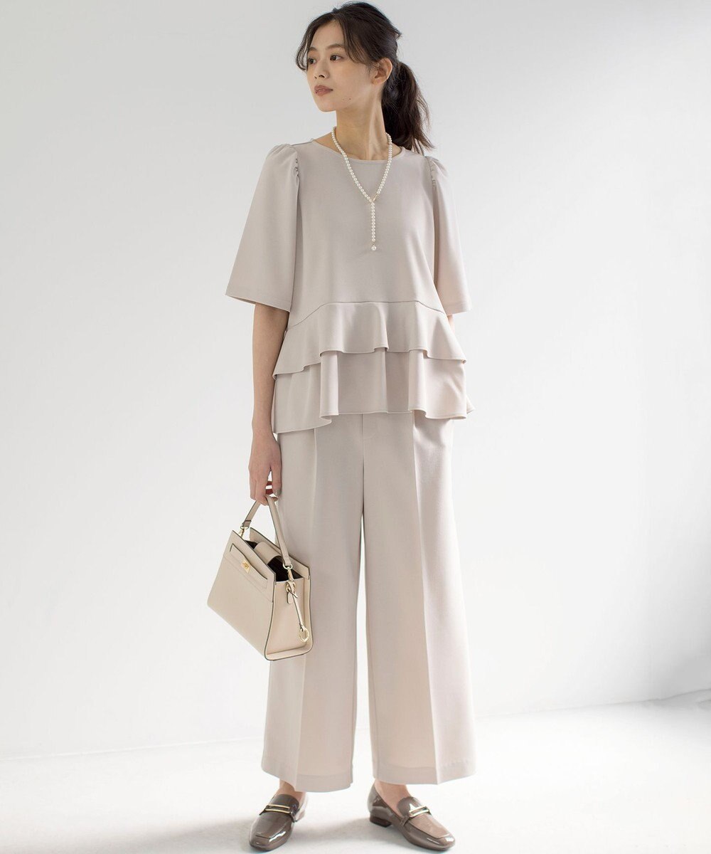 組曲 S ご好評につき追加生産【WEB限定】ジョーゼットジャージーティアード ブラウス 