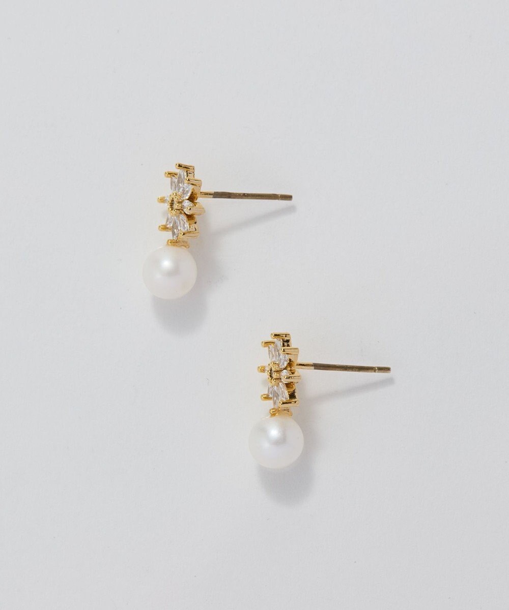 Phoebe クリスタルペタルパールピアス 