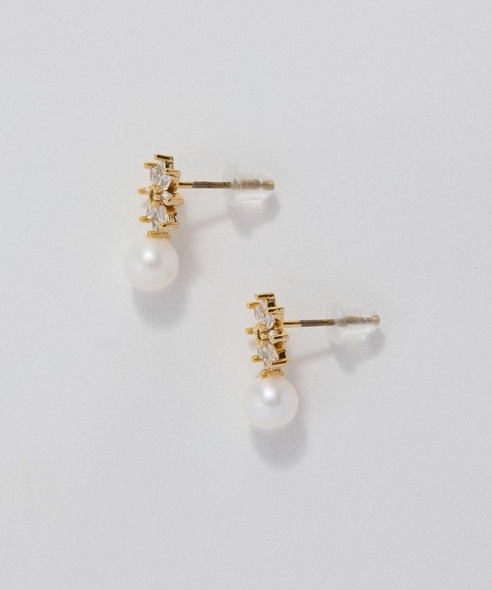 Phoebe クリスタルペタルパールピアス 