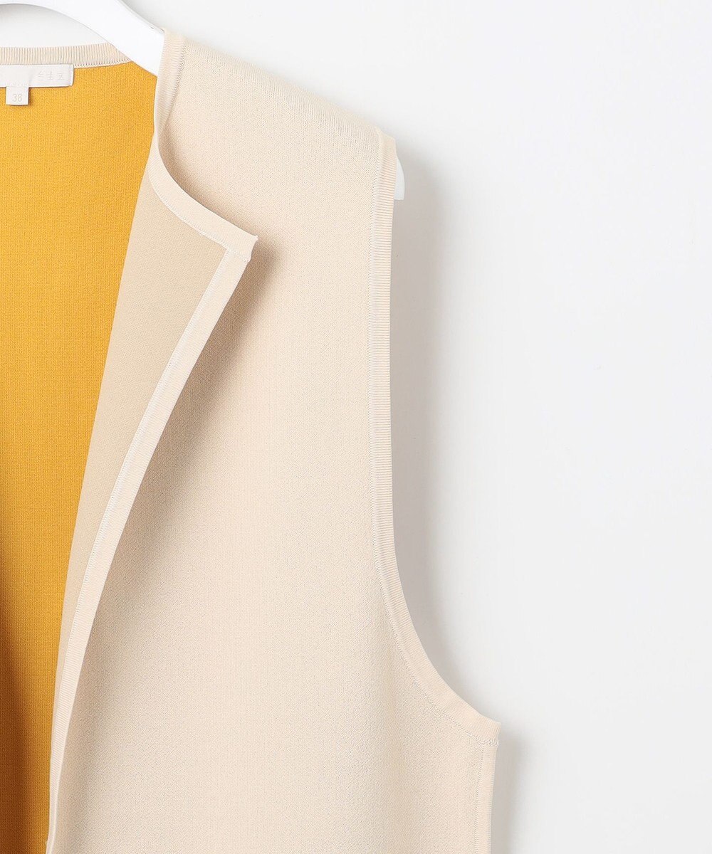 自由区 【WEB限定カラーあり・洗える】クレープストレッチニット ジレ 