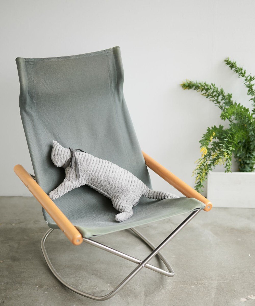 LOOM&SPOOL GRA綿毛布猫抱き枕 