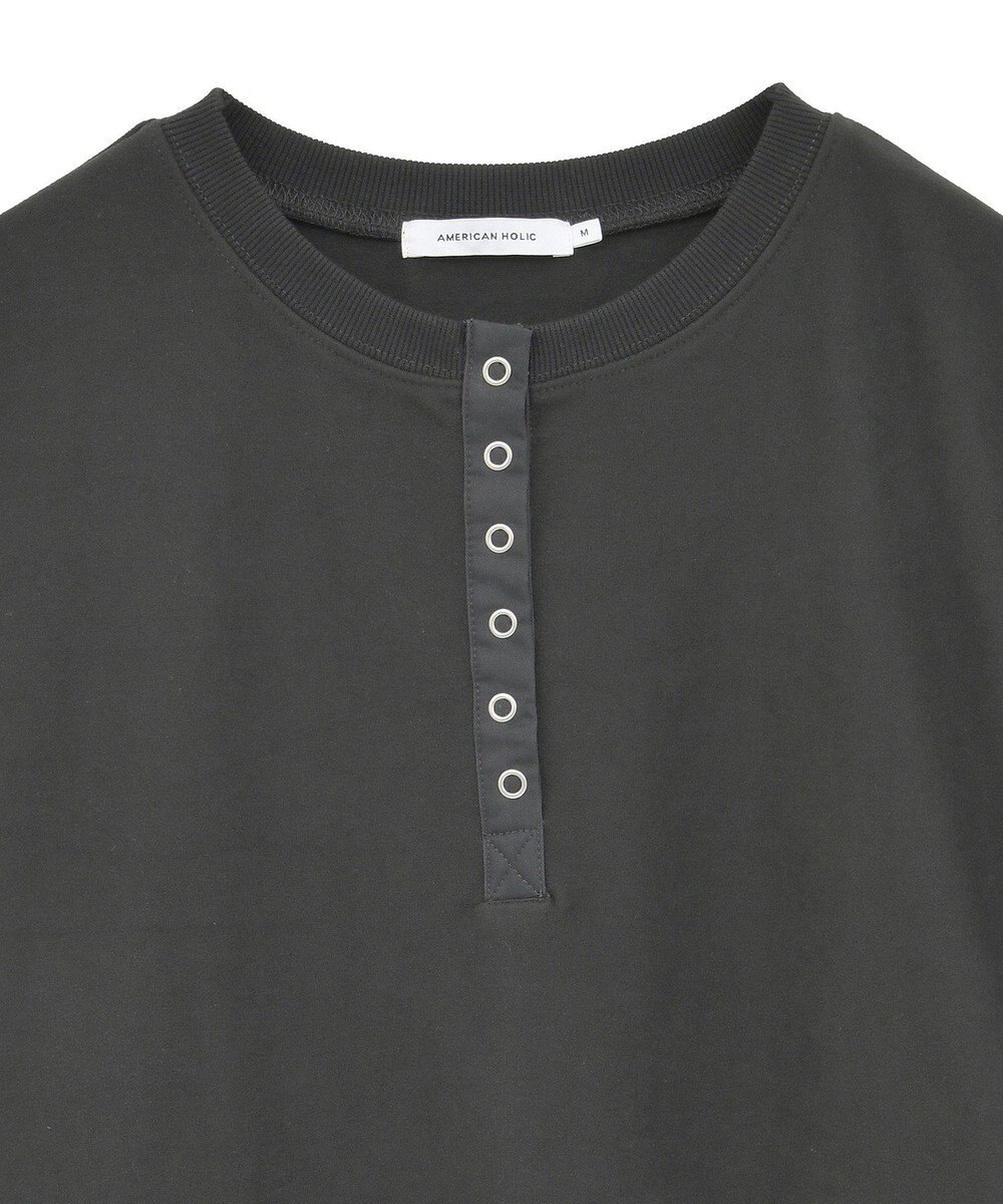 AMERICAN HOLIC ソフトタッチヘンリーネックプルオーバー 
