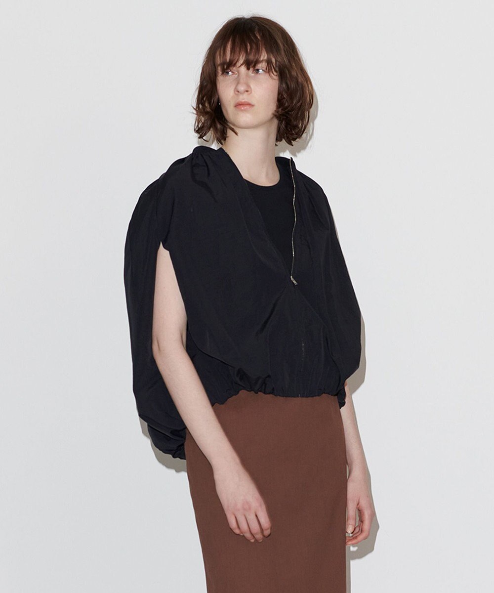 NAVE 【Nave　洗える】ソフトタフタ  スリットスリーブ ブルゾン 