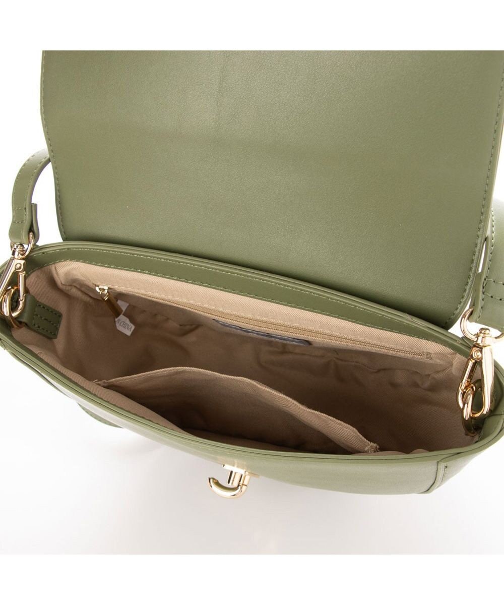 UNBILLION cachecache 財布ポーチ付きハーフムーンショルダーバッグ 