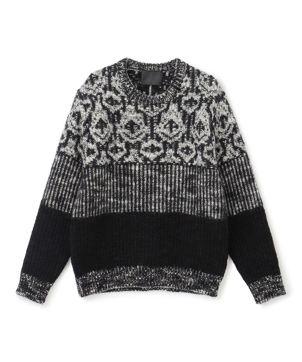 JOSEPH HOMME 【HIGH GRADE LINE】ランダムスラブジャガード　クルーネックニット 