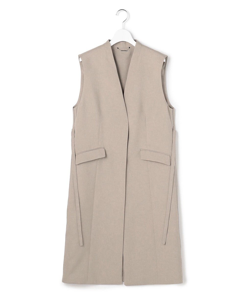 ICB L 【WEB＆一部店舗限定】 SerikaWorsted ノーカラーロングジレ 