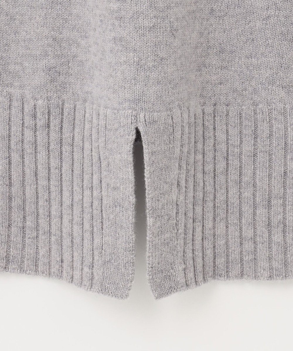 自由区 【洗える】ウールカシミヤブレンド オフネックプルオーバーニット 