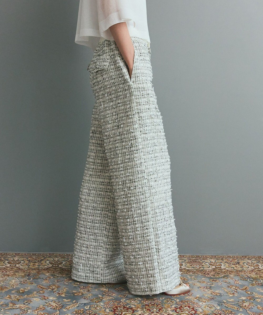 GRACE CONTINENTAL ツイードイージーパンツ 