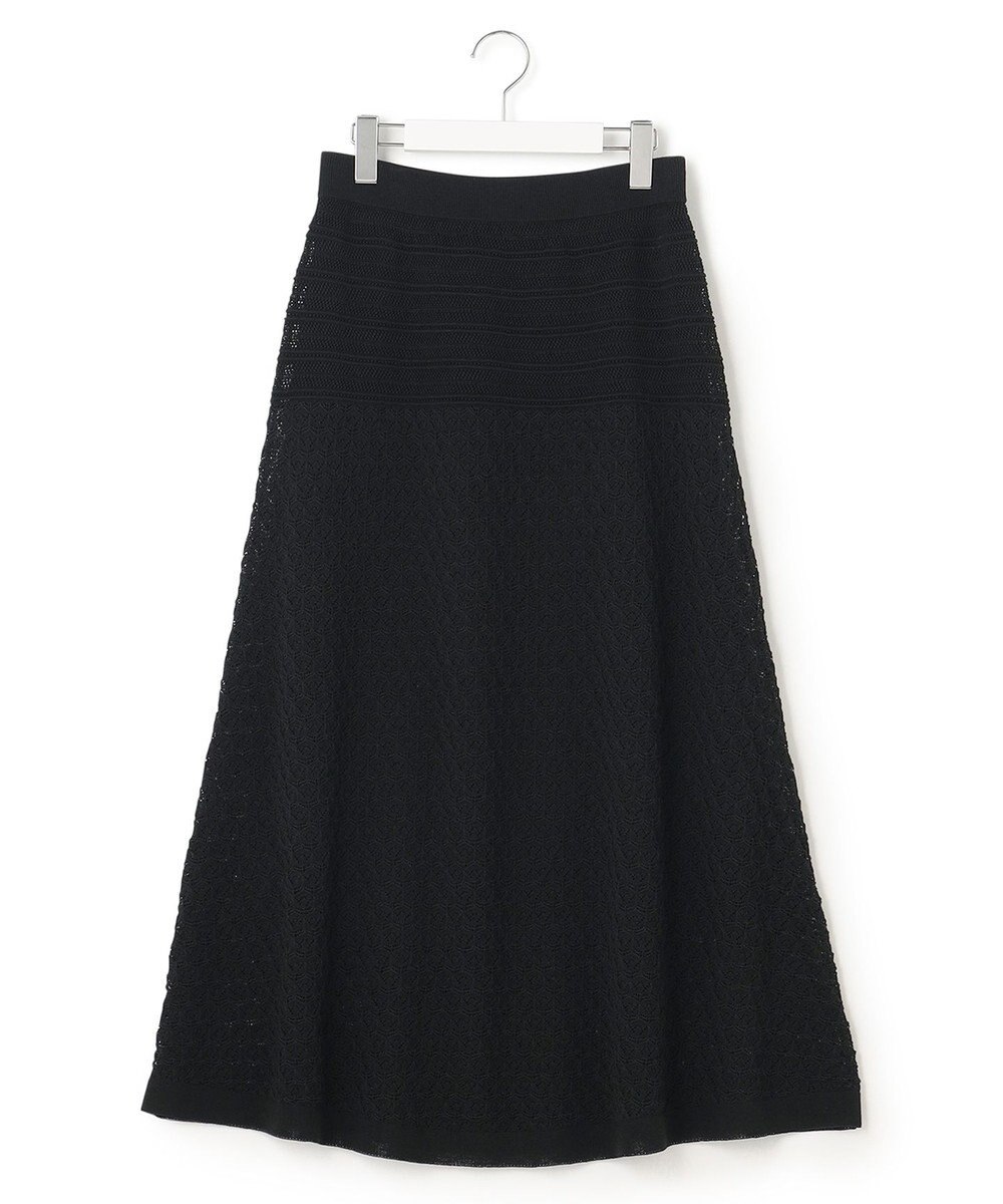 23区 【洗える】リネンコットンドライ ニットフレア スカート 