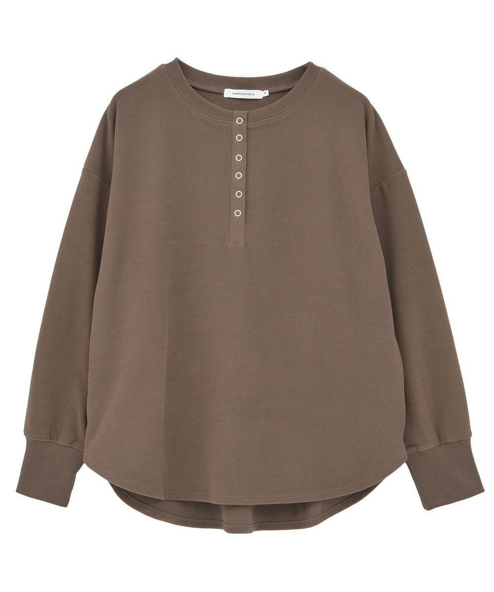 AMERICAN HOLIC ソフトタッチヘンリーネックプルオーバー 