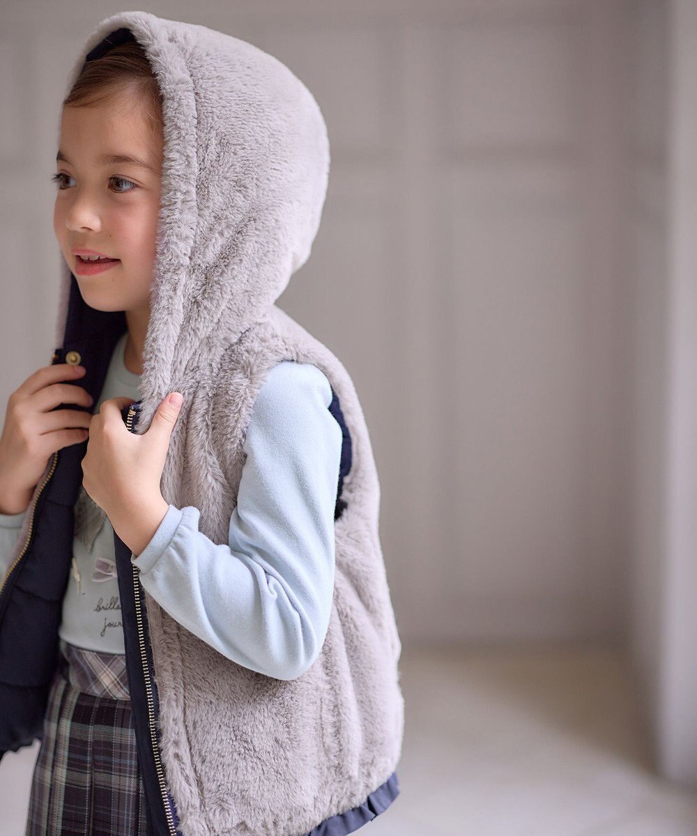 ANY KIDS ボア リバーシブル ベスト 