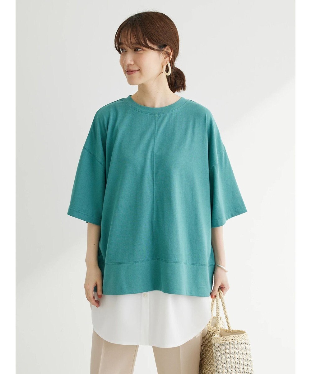 Green Parks 接触冷感裾リブＴシャツ 