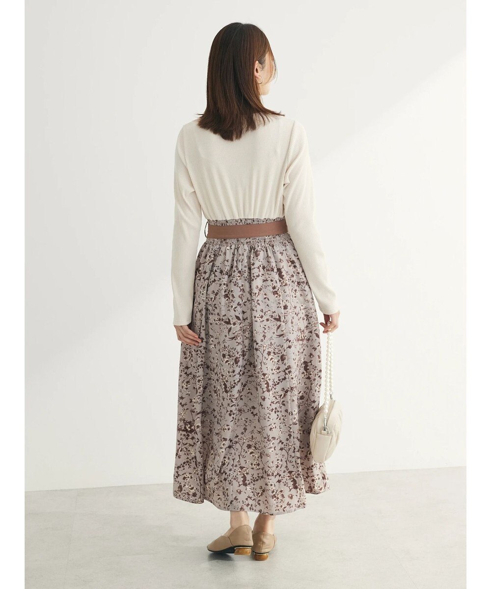 Green Parks ・ＥＬＥＮＣＡＲＥ　ＤＵＥ　リブ×フラワーキリカエワンピ 