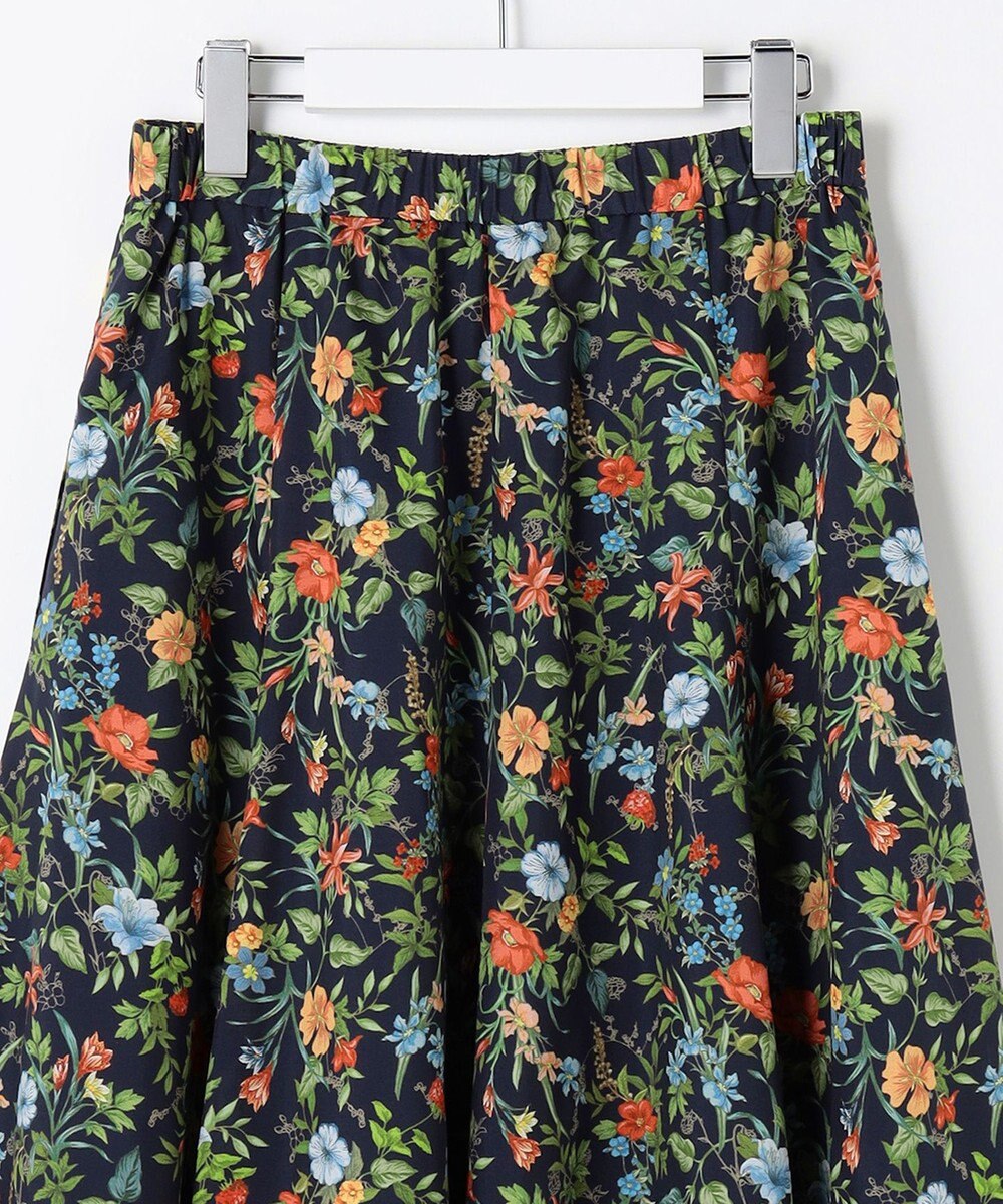 J.PRESS LADIES S スパンボタニカル プリント ロング フレア スカート 