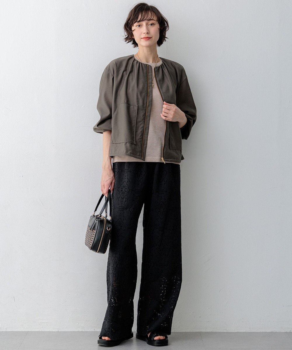 23区 L 【先行予約】シャイニーシアー ノースリーブ ニット 