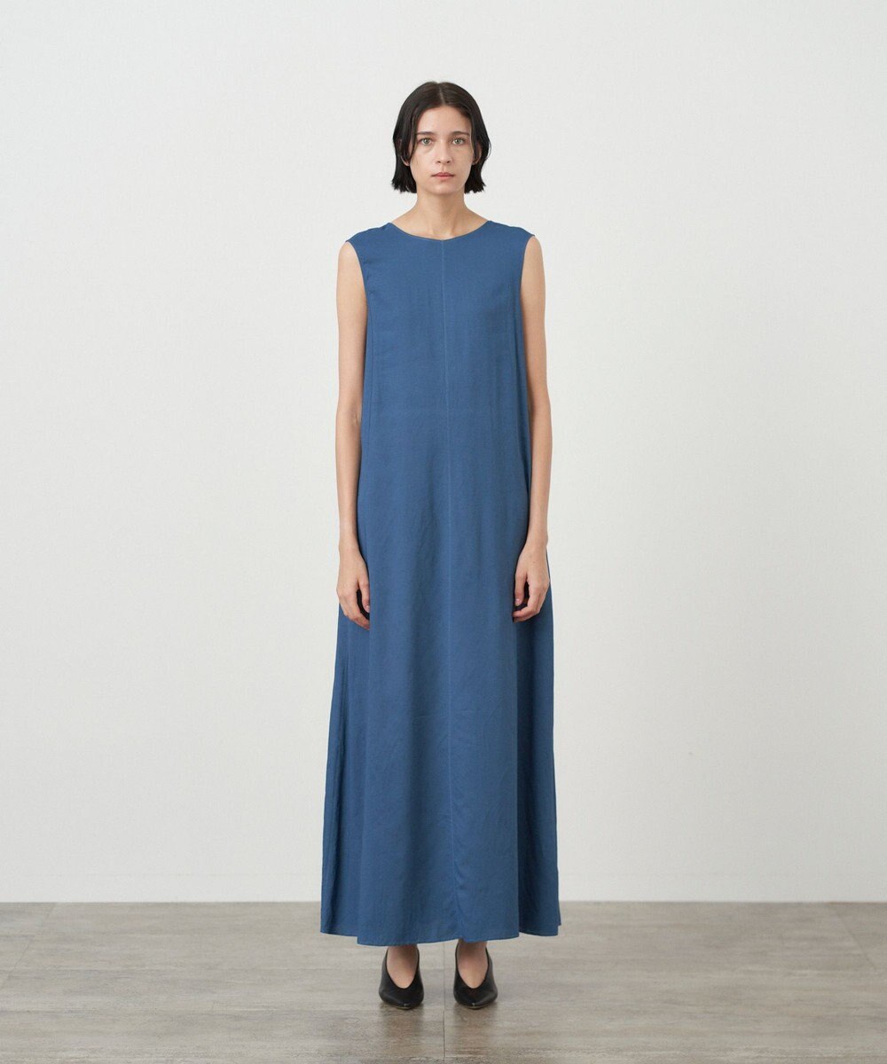 ATON VISCOSE CLOTH | バックギャザードレス 