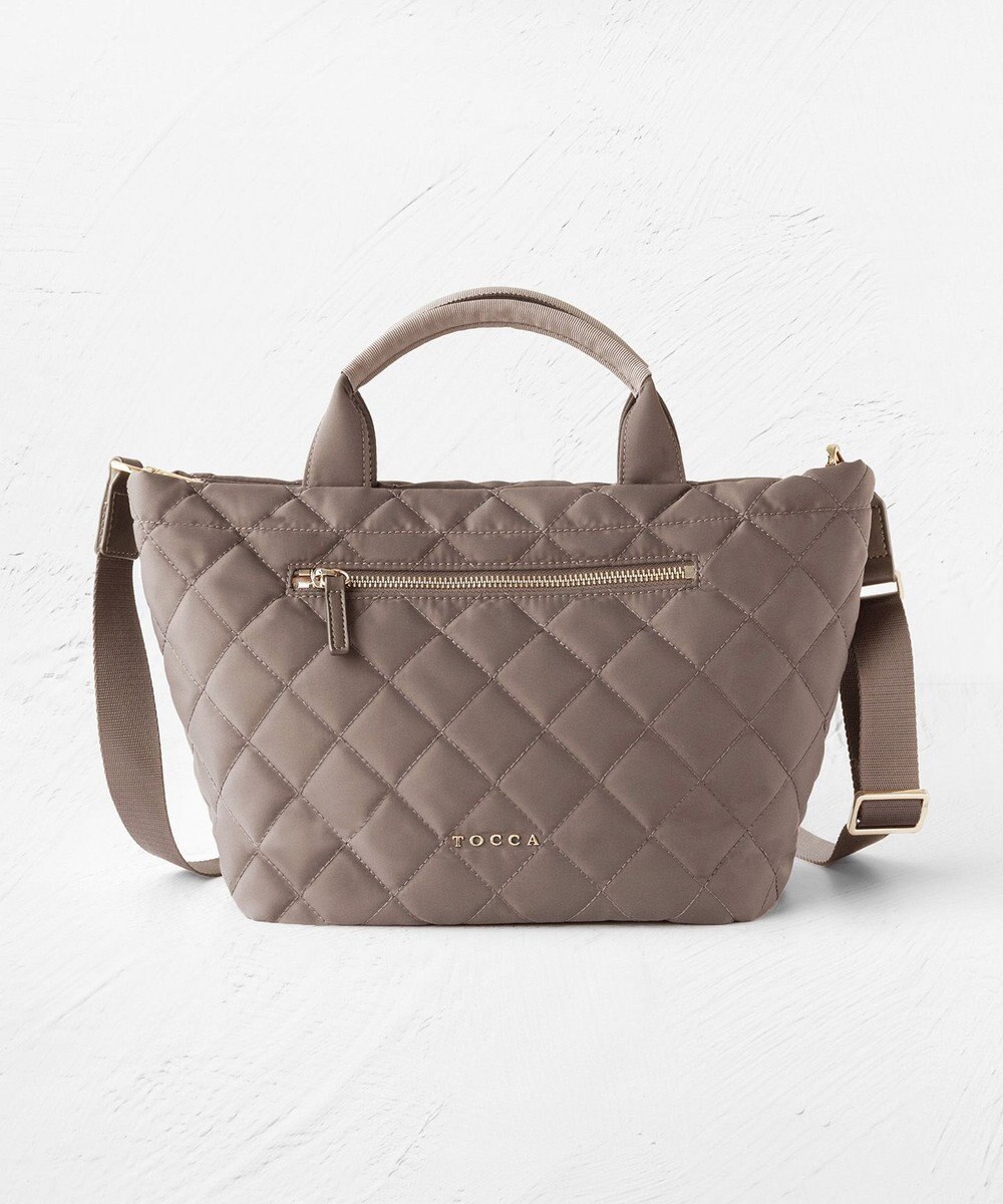 TOCCA TRACE PAVE FASTENER TOTE ナイロンキルトバッグ 
