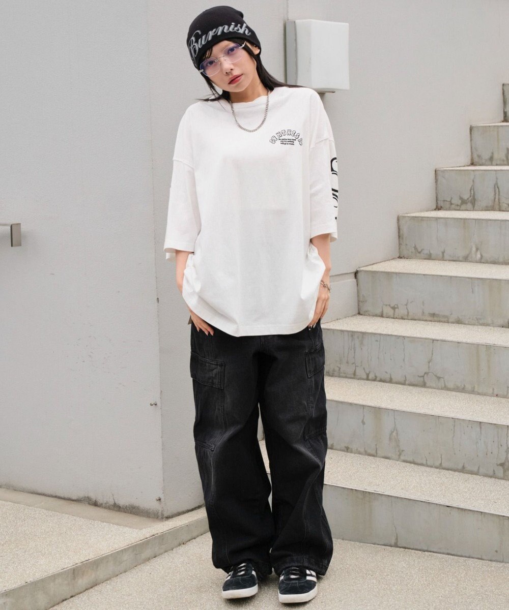 WEGO 【ユニセックス着用ITEM】アクセ付きストレートロゴT（SS） 