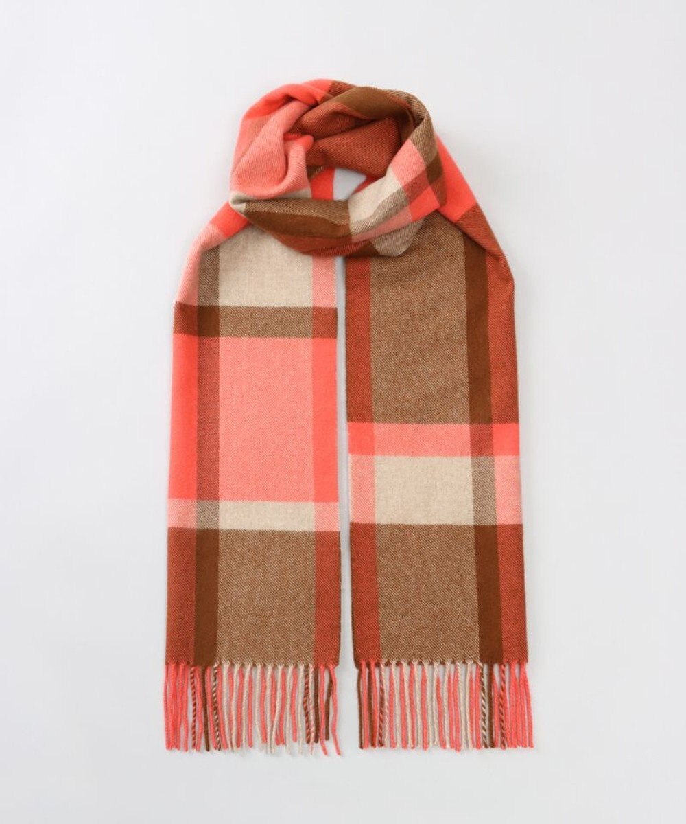 AURORA LANVIN COLLECTION ランバン コレクション カシミヤ チェックマフラー 