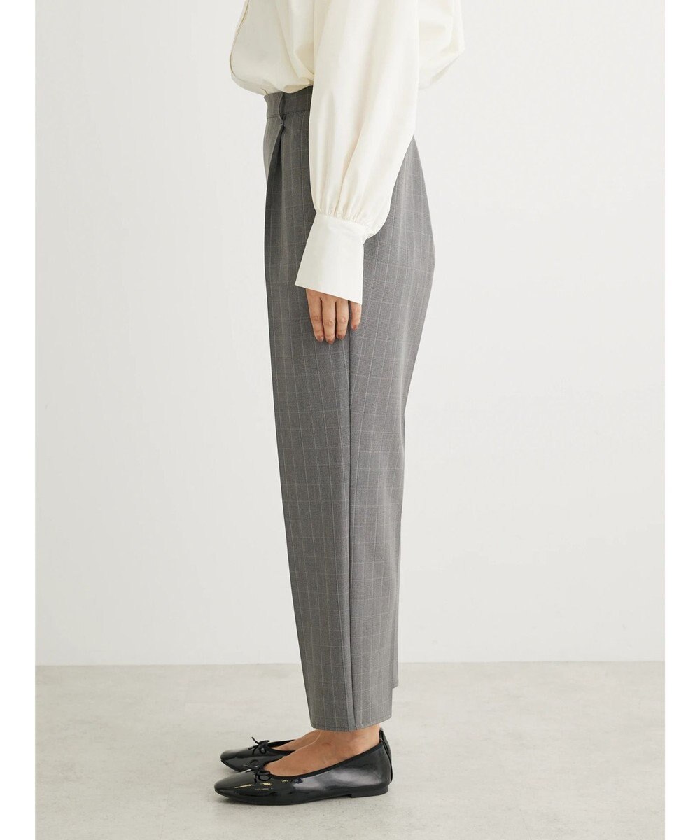 Green Parks きれいシルエットチェックパンツ 