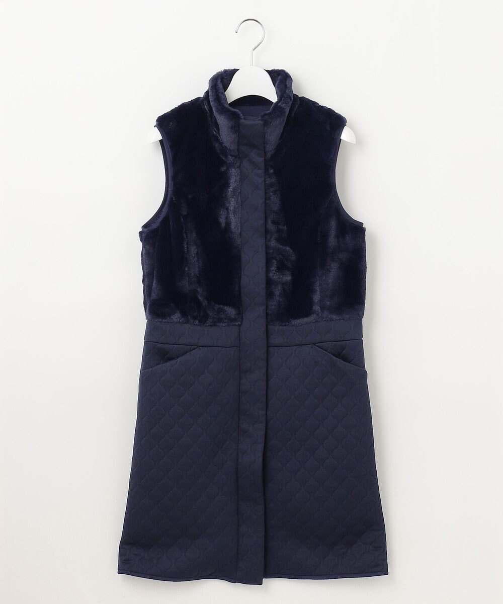 23区GOLF 【WOMEN】フェイクファー×キルト ワンピース 1枚で暖かい寒い日の防寒アイテムに◎ 