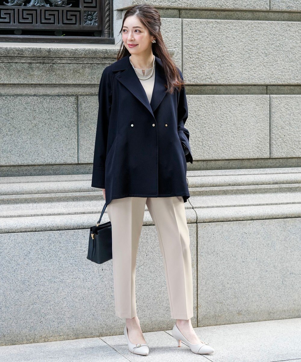 ANY SIS 【2WAY】エレカジストレッチミドルトレンチ コート 